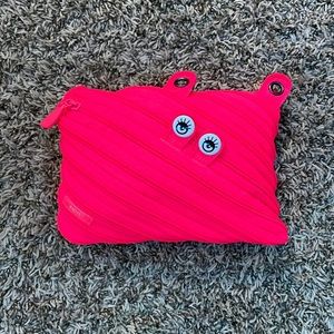 Pink monster art bag